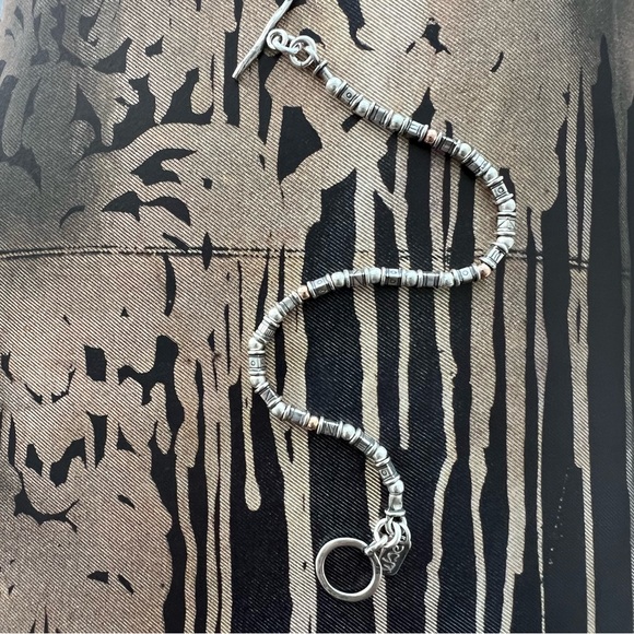 SHABLOOL • Sterling Silver Gold Accent Bead Bracelet - Picture 4 of 6